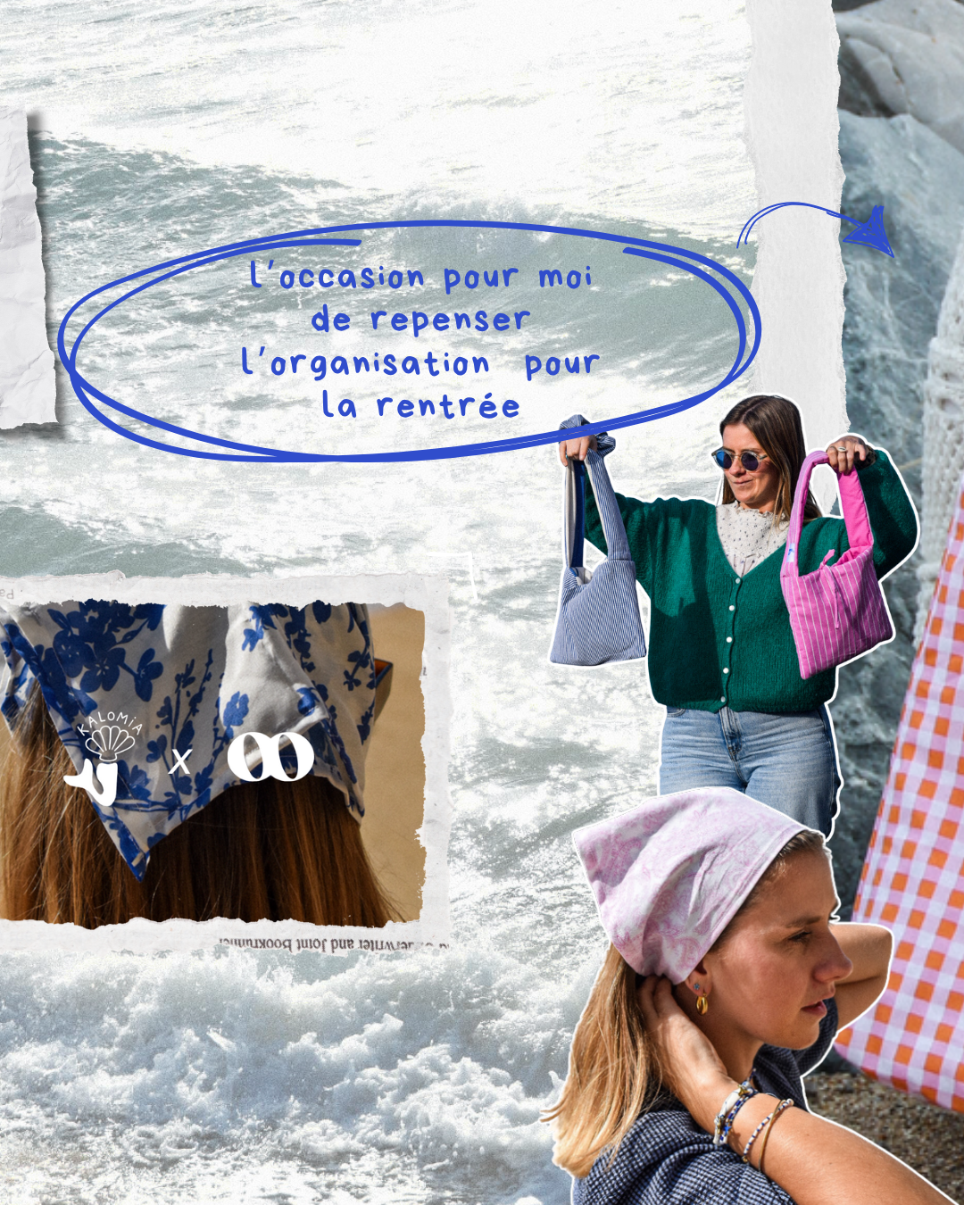 Carrousel dédié à l'annonce de changements pour la marque Kalomia par Marine Reyna Sanchez.