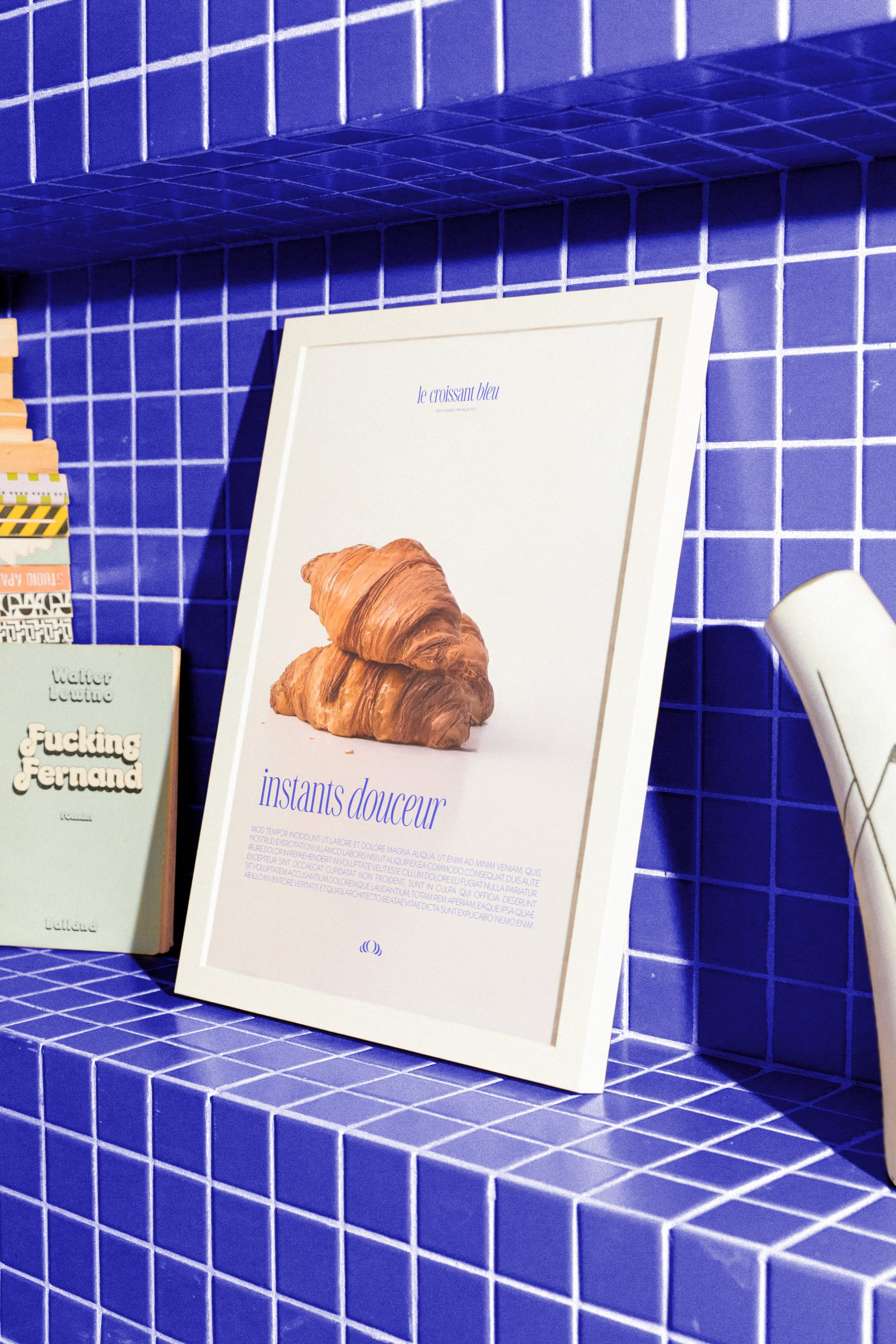 Mockup pour la marque Le croissant bleu par Marine Reyna Sanchez.