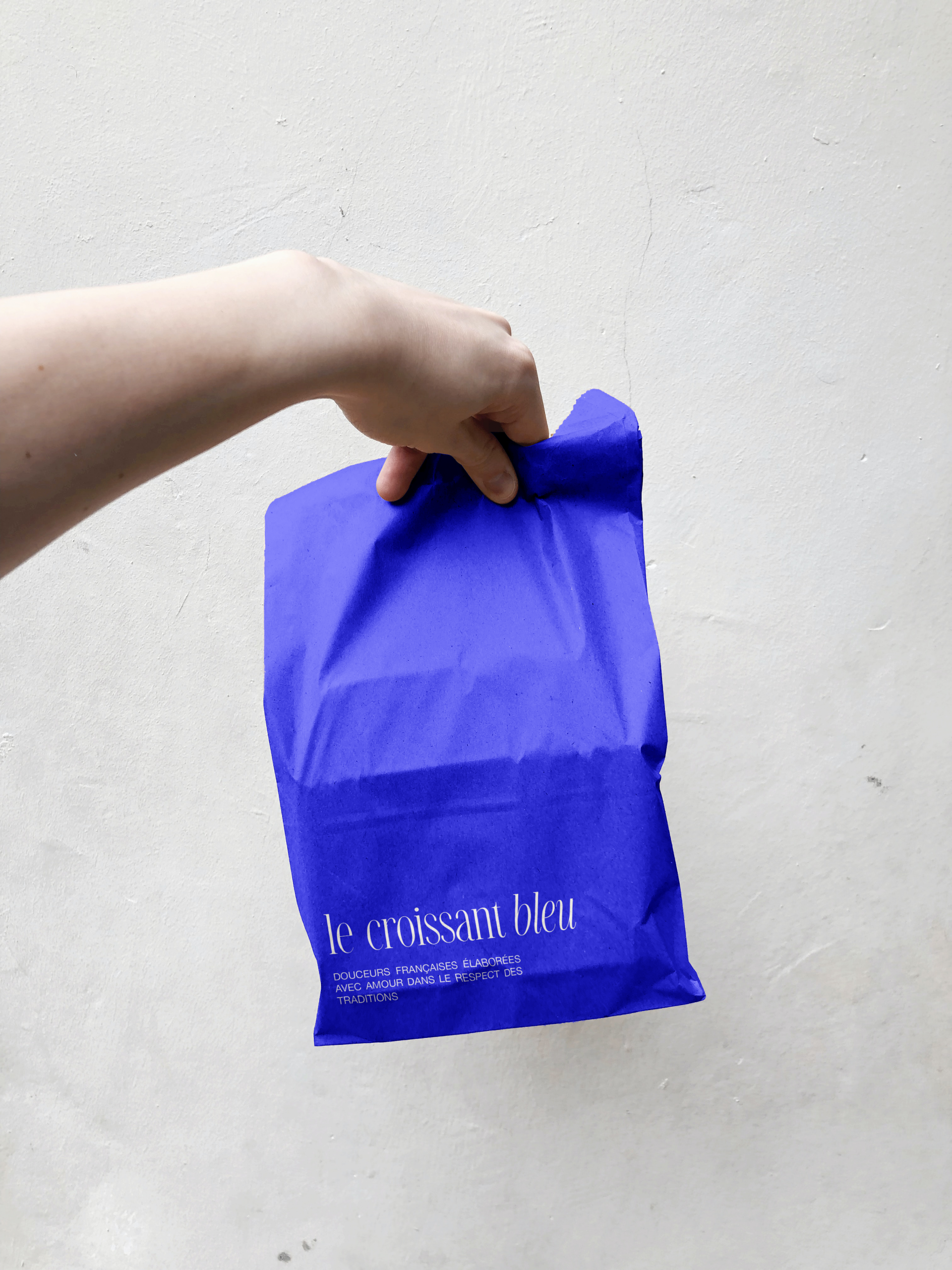 Mockup pour la marque Le croissant bleu par Marine Reyna Sanchez.