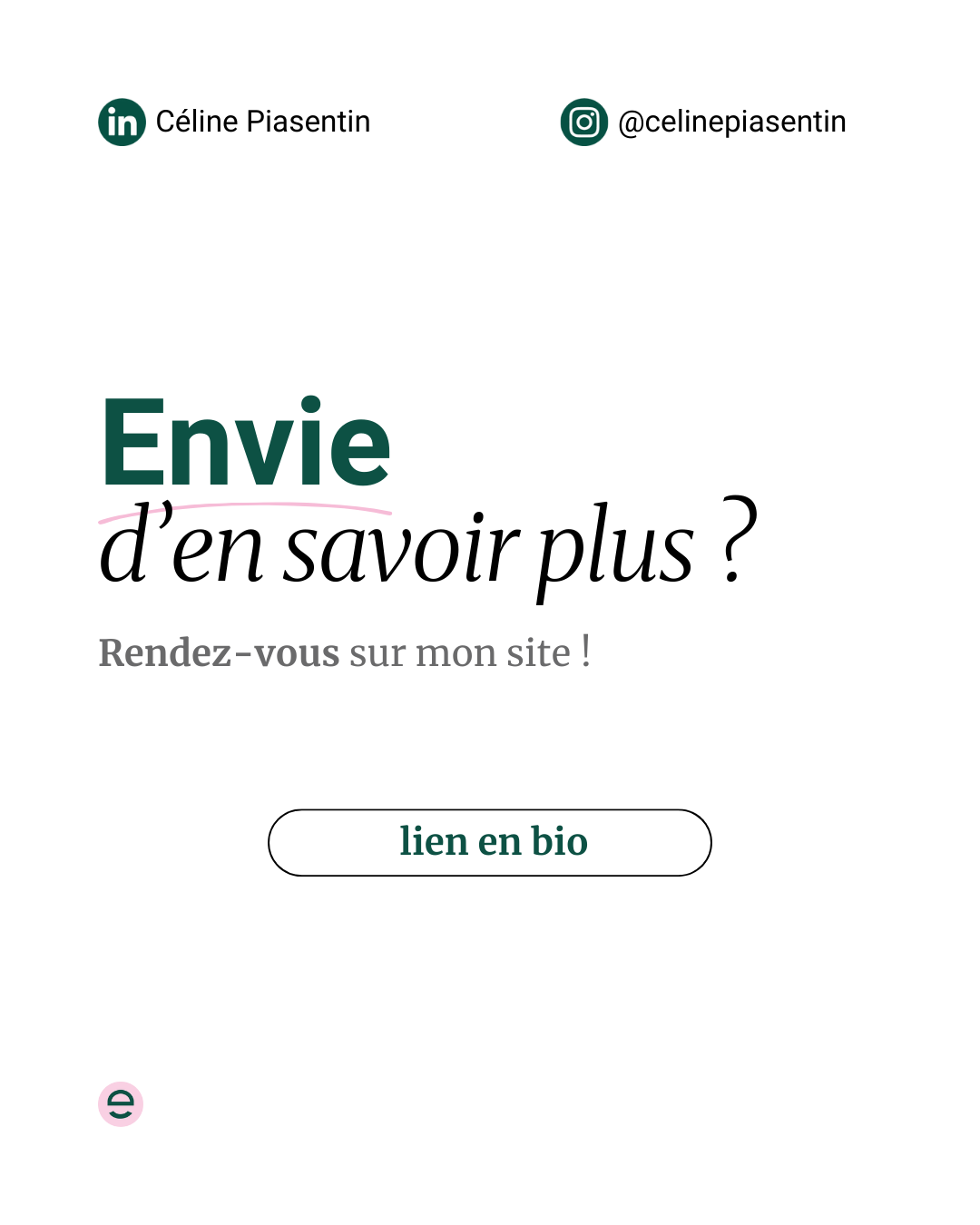 Carrousel dédié à la présentation de Céline Piasentin par Marine Reyna Sanchez.