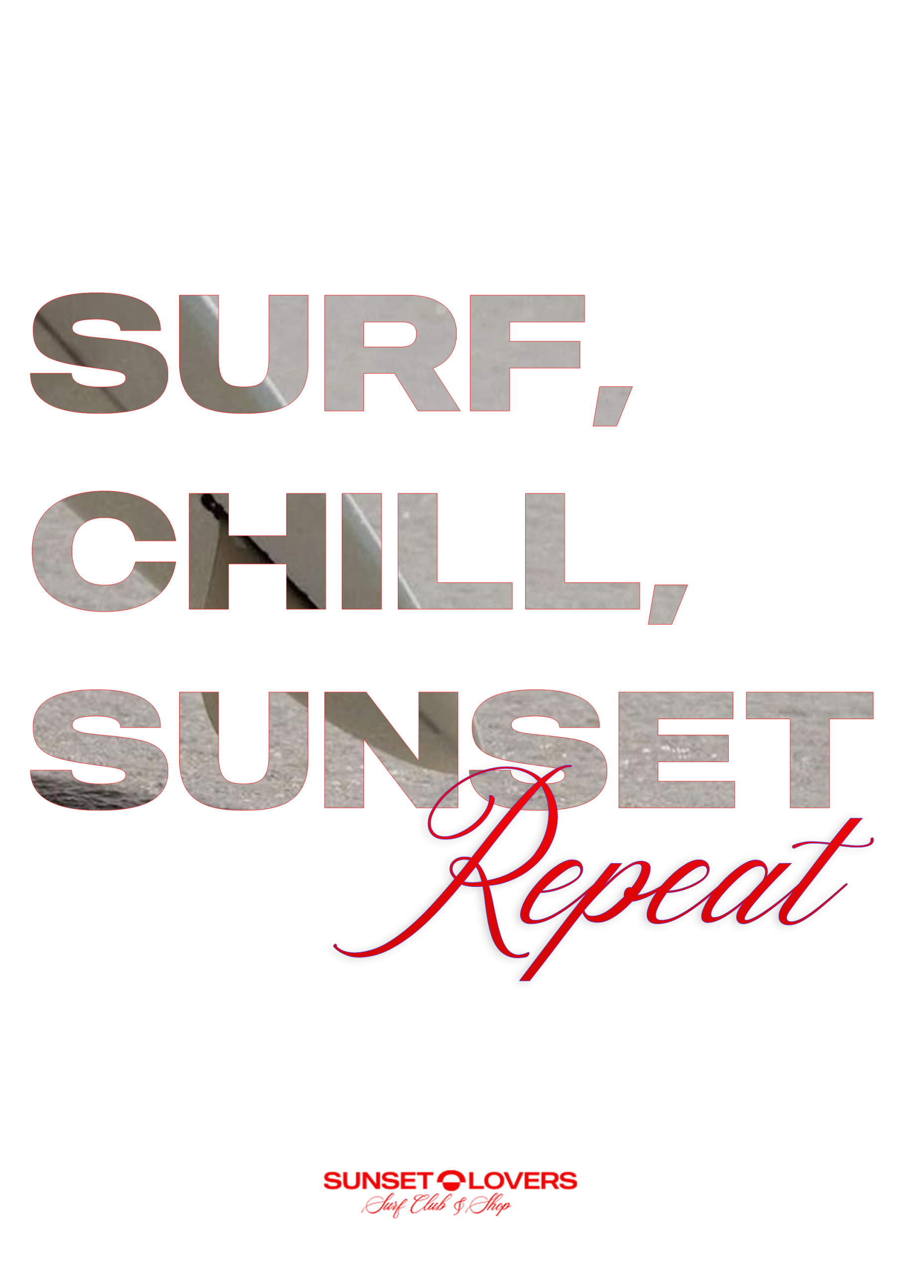 Affiche pour la marque The Sunset Lovers Club par Marine Reyna Sanchez.