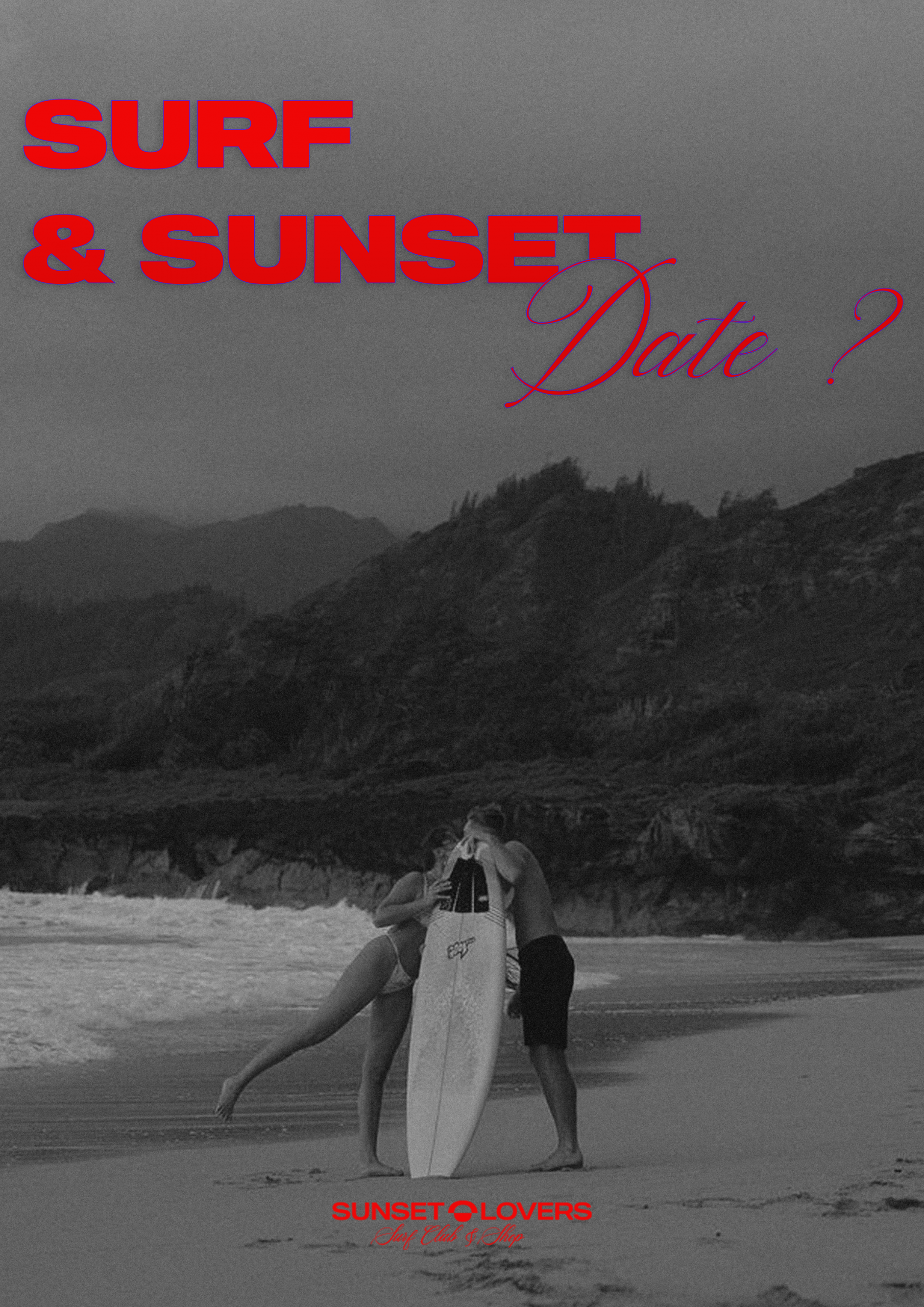 Affiche pour la marque The Sunset Lovers Club par Marine Reyna Sanchez.